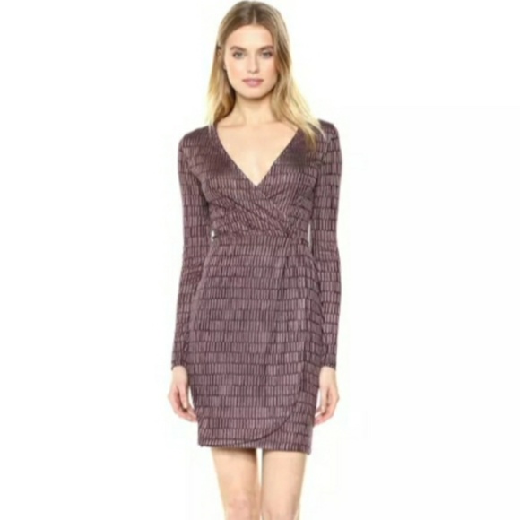 French Connection Jacquard Wrap Dress 💜 - Picture 1 of 8